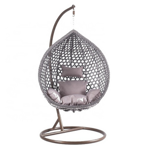 Garden Patio Rattan Swing Chair Wicker Hanging Egg Chair Hammock Cushion for Indoor or Outdoor