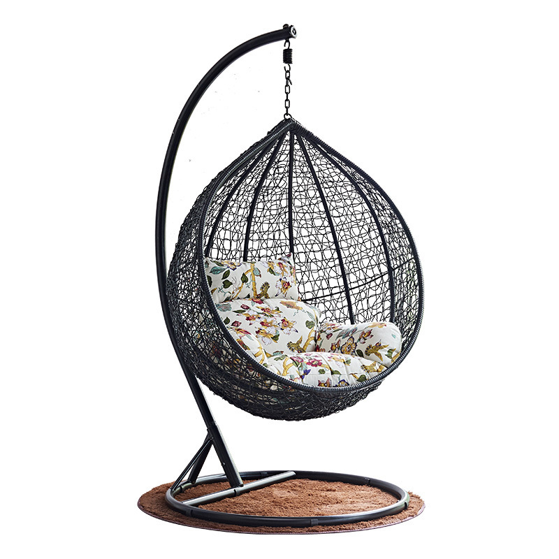 furniture outdoor indoor garden patio rattan basket shaped hanging swing egg  room rocking stand leisure shape bird' nest chair