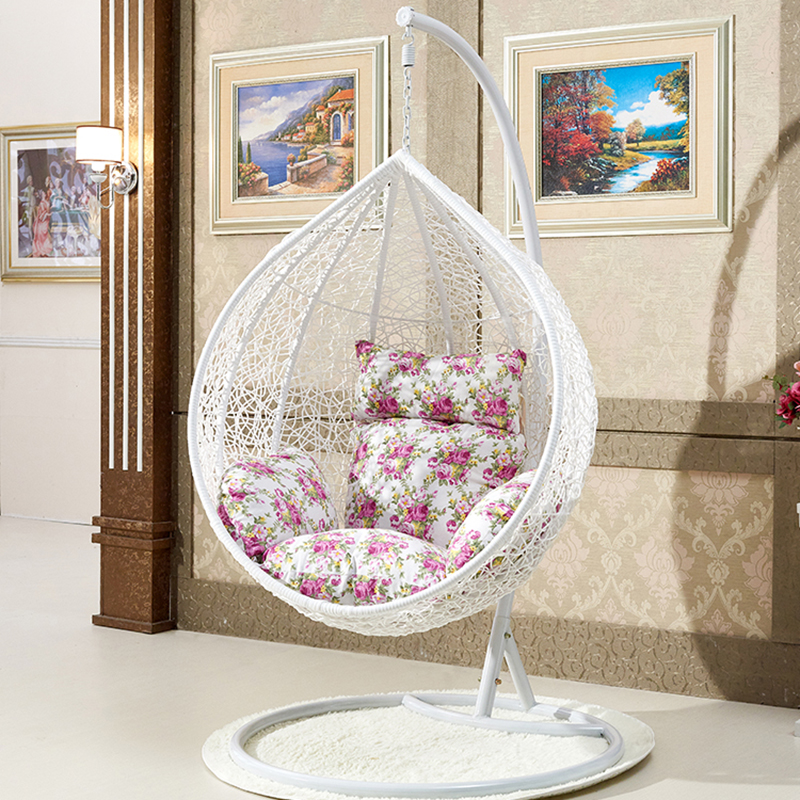 furniture outdoor indoor garden patio rattan basket shaped hanging swing egg  room rocking stand leisure shape bird' nest chair