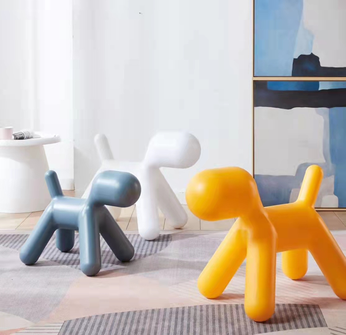 Home Furniture children stool Scandinavian nordic mid century design puppy god pony animal shape chair children's toy fun chair