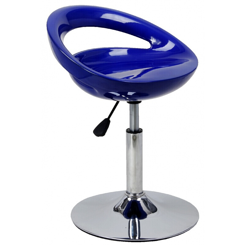 Modern Plastic Adjustable Height Chrome Metal Swivel bar stool Color Circle Seat Chair