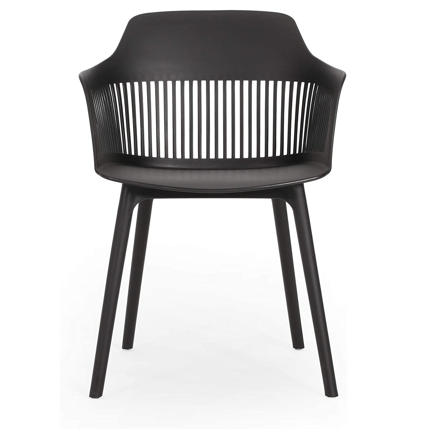 Modern Nordic Dining Chair High Quality Black Arm Plastic Chair for Outdoor Dining Chair for Home Living Room Furniture