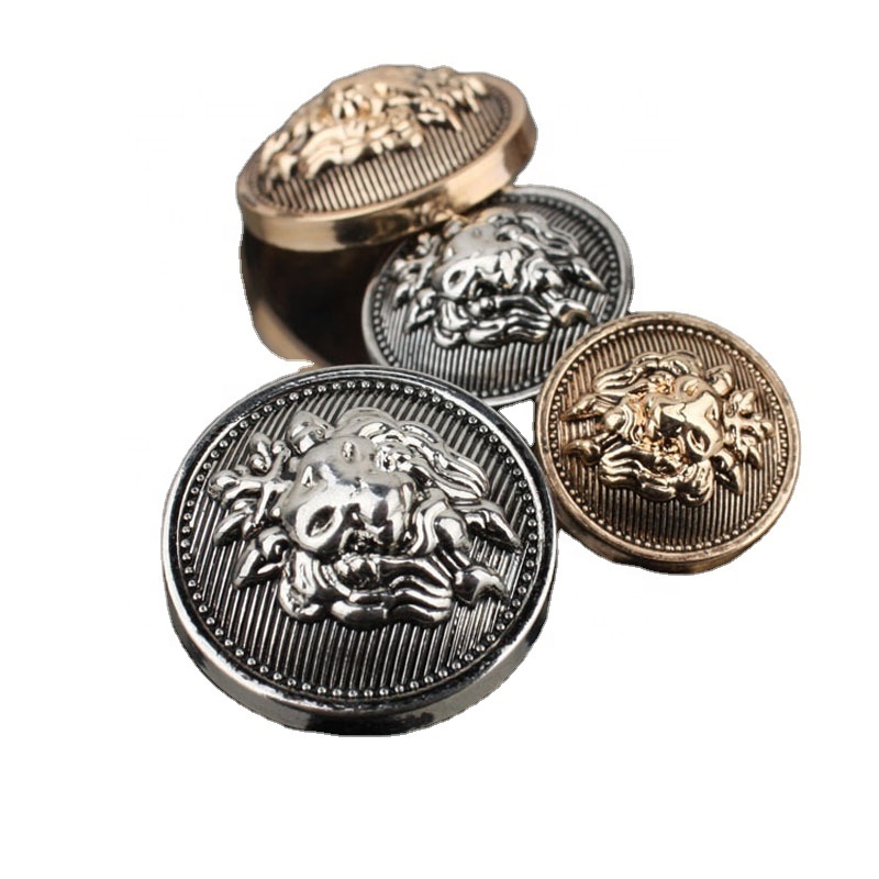 Retro England Style Lion Head Metal shank button for Suit over coat