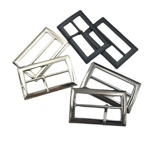 Customized Adjustable Metal Belt Buckle Reversible Slider Metal Square Belt Buckles for Shoes Bag Garment Decoration