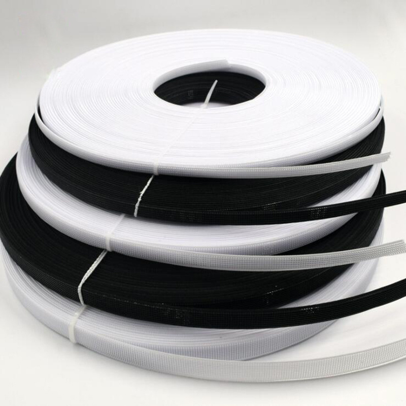 50yards/lot Polyester Boing Garment Accessories Rigilene Sewing Boning 4mm 6mm 8mm 10mm 12mm 15mm Wedding Dress White Black