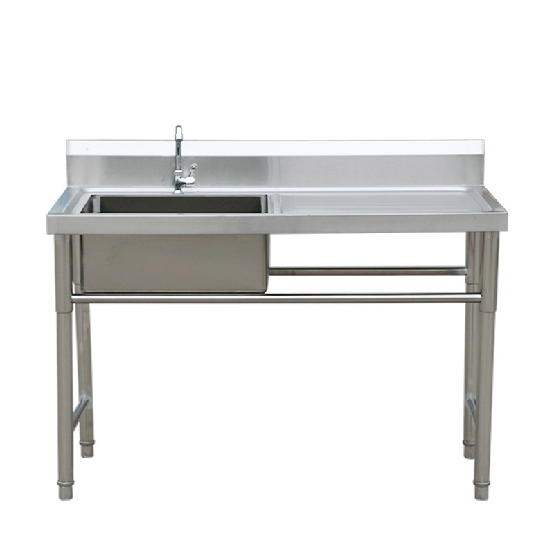 Stainless steel restaurant kitchen sink table stainless steel sink work bench work table with sink