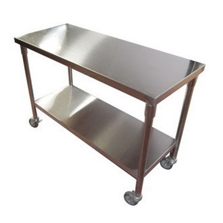 High Quality Movable Stainless Steel Work Table With Wheel