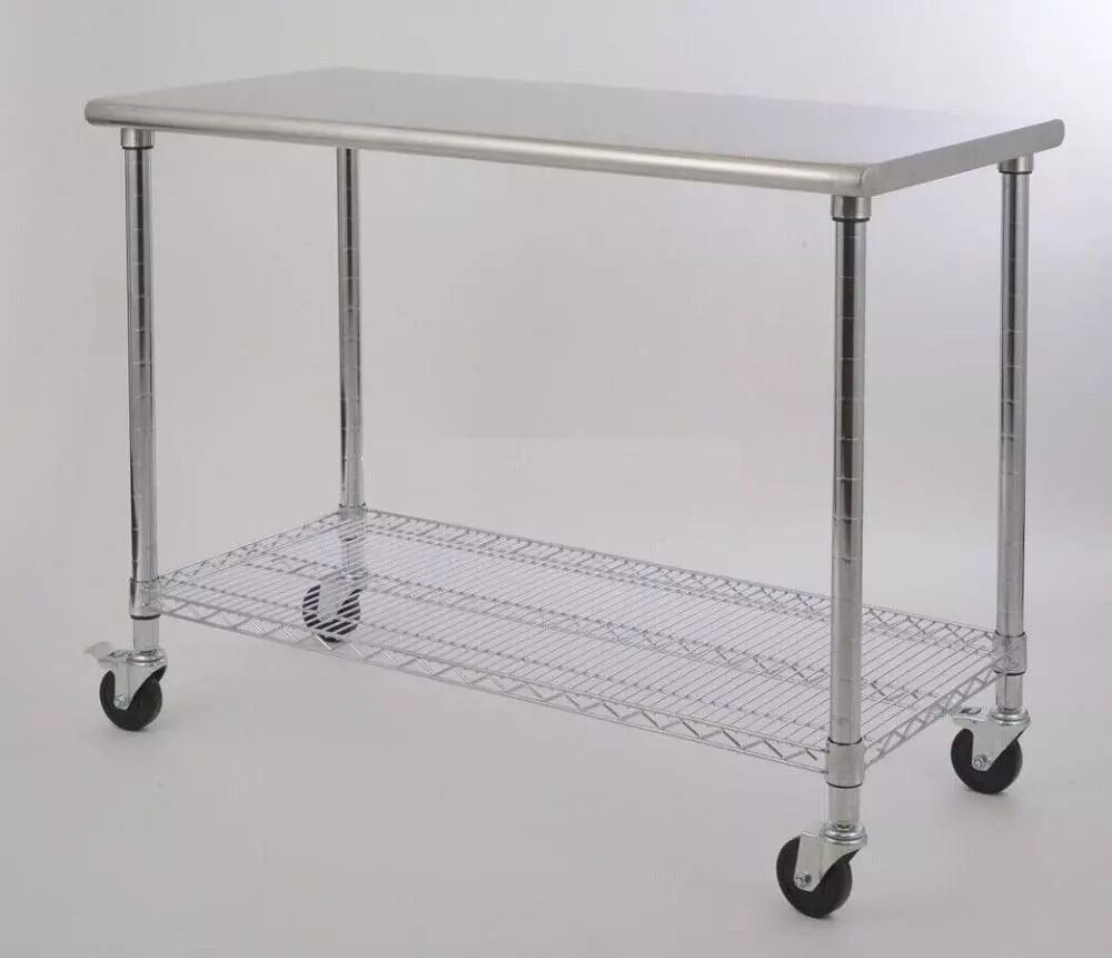 High Quality Movable Stainless Steel Work Table With Wheel