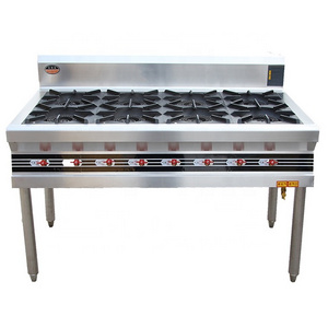 20 Inch 8 Burner Stainless Steel Gas Stove Cooker/4 /6 /8 Head Gas Burner Stove Cooktop