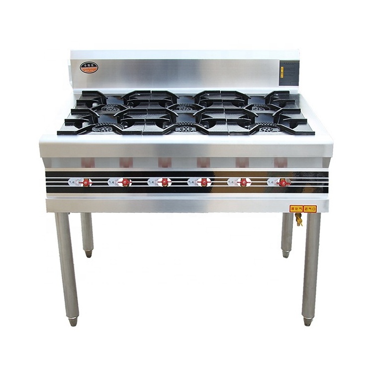 20 Inch 8 Burner Stainless Steel Gas Stove Cooker/4 /6 /8 Head Gas Burner Stove Cooktop