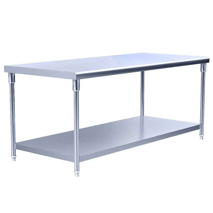 Assembling folding adjustable stainless steel work table with wheels