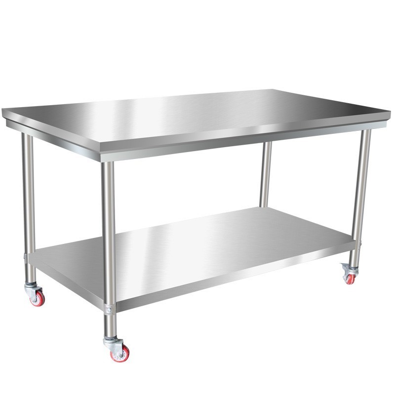 High Quality Movable Stainless Steel Work Table With Wheel