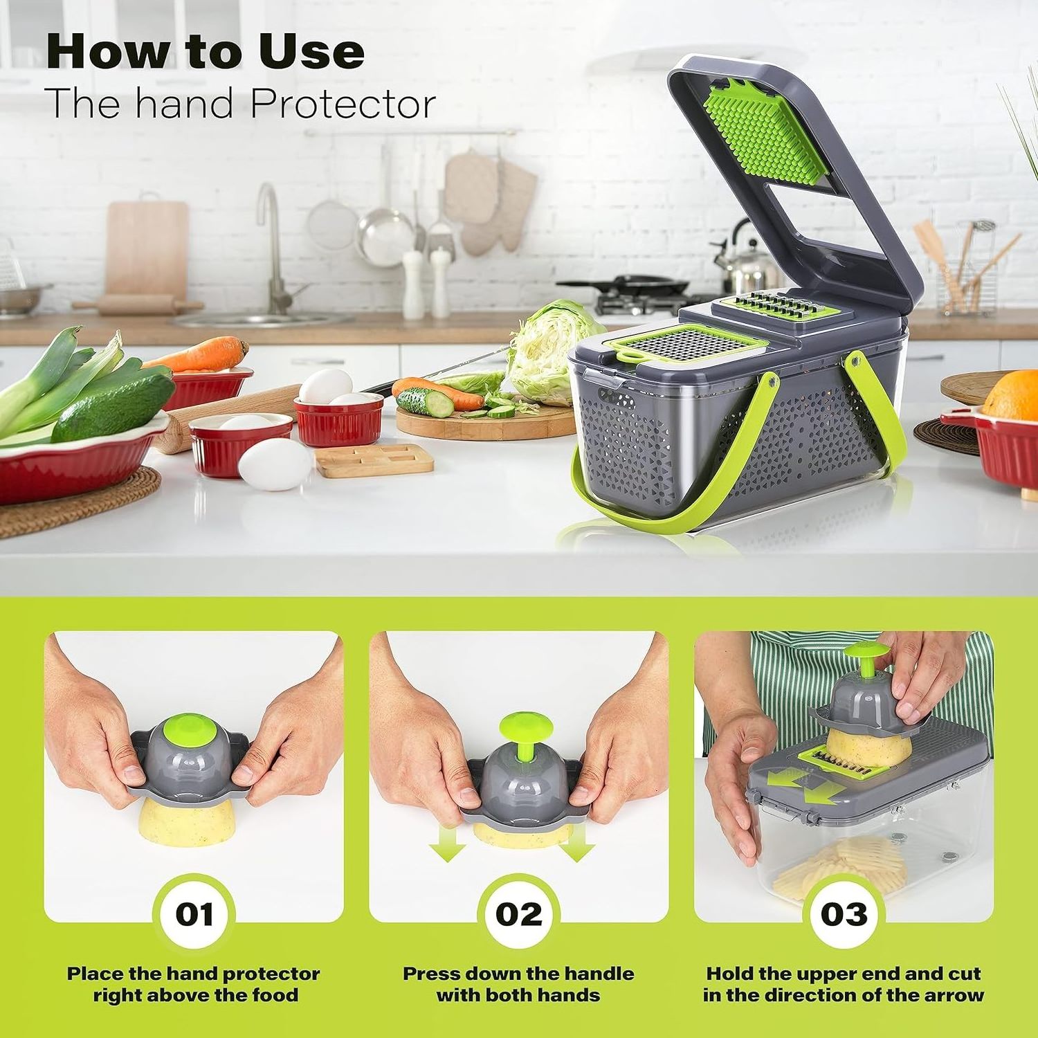 Professional Multifunctional Adjustable Food Mandolin Cutter 22 in 1 Adjustable Vegetable Food Fruits Cutter Slicer Chopper