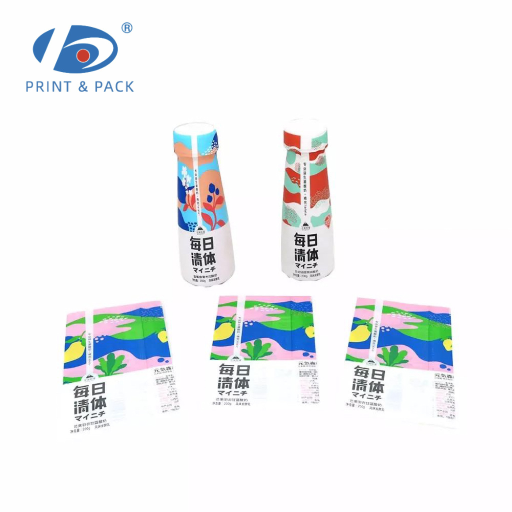 Custom Shrink Wrap Label OPS POF Juice Milkshake Plastic Bottle Heat Shrink Bottle Label for Mineral Spring Water