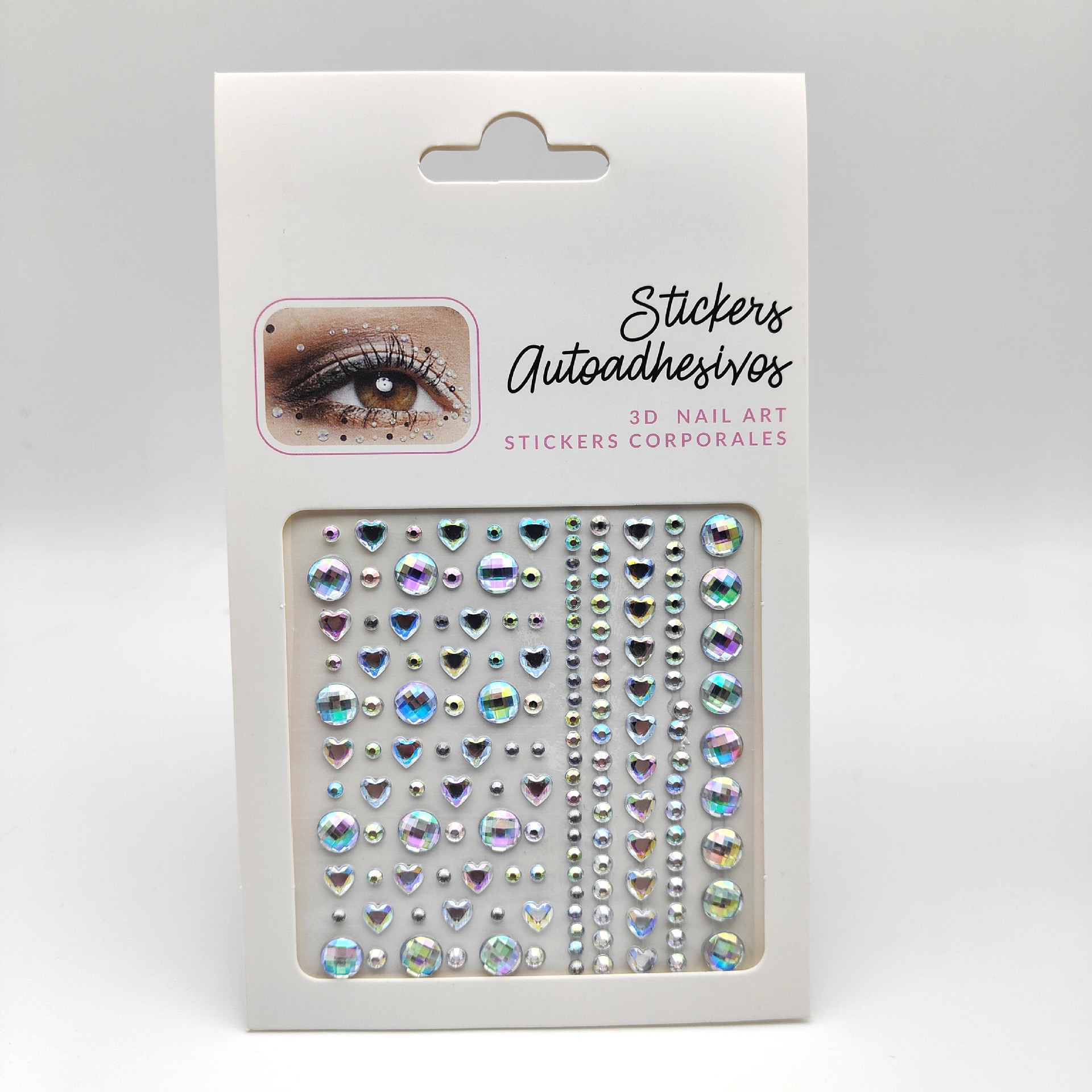 Stick on Body Crystal Jewels with Quick Dry Makeup Glue for Face Eye Hair Nails Make up and Craft DIY Decorations