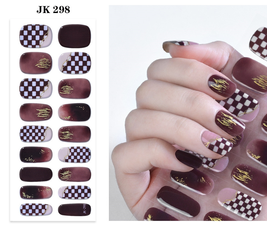 Top Seller Art Decals Adhesive Easy Apply Semi Cured Gel Nail With the UV Light Long Lasting Uv Gel Gail Strips