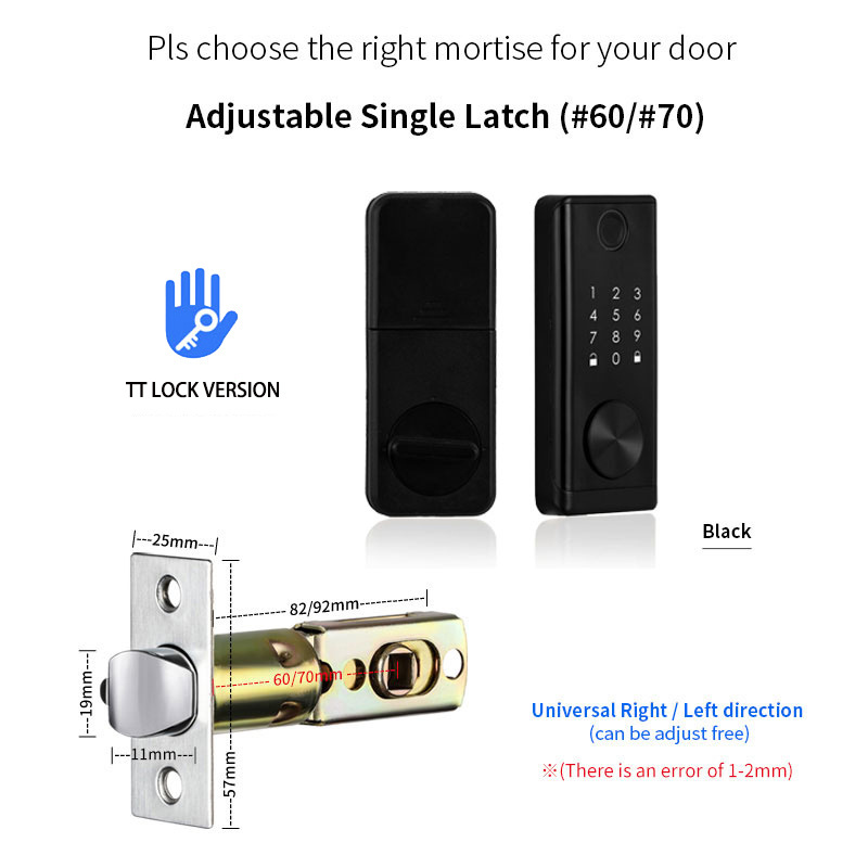 Home Key Electronic Digital Auto TT Smart Lock Automatic Locking Biometric Fingerprint Deadbolt Smart Door Lock