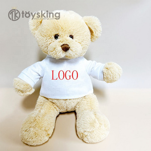 TK Customised Logo Child Plush Toy Teddy Bear With T-shirt Wholesales Gifts 12 inch Teddy Bear Stuffed Dolls