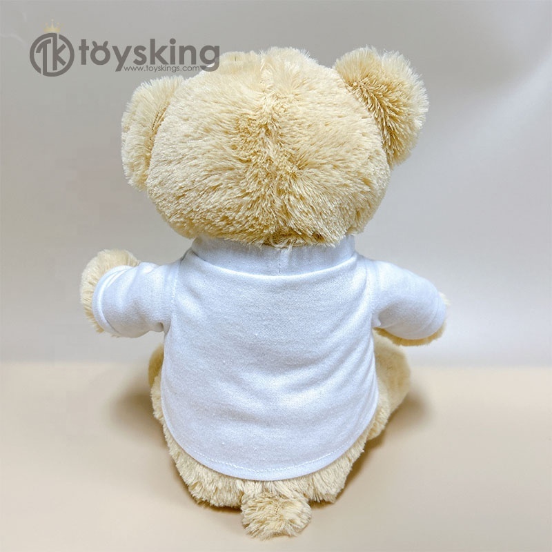 TK Customised Logo Child Plush Toy Teddy Bear With T-shirt Wholesales Gifts 12 inch Teddy Bear Stuffed Dolls