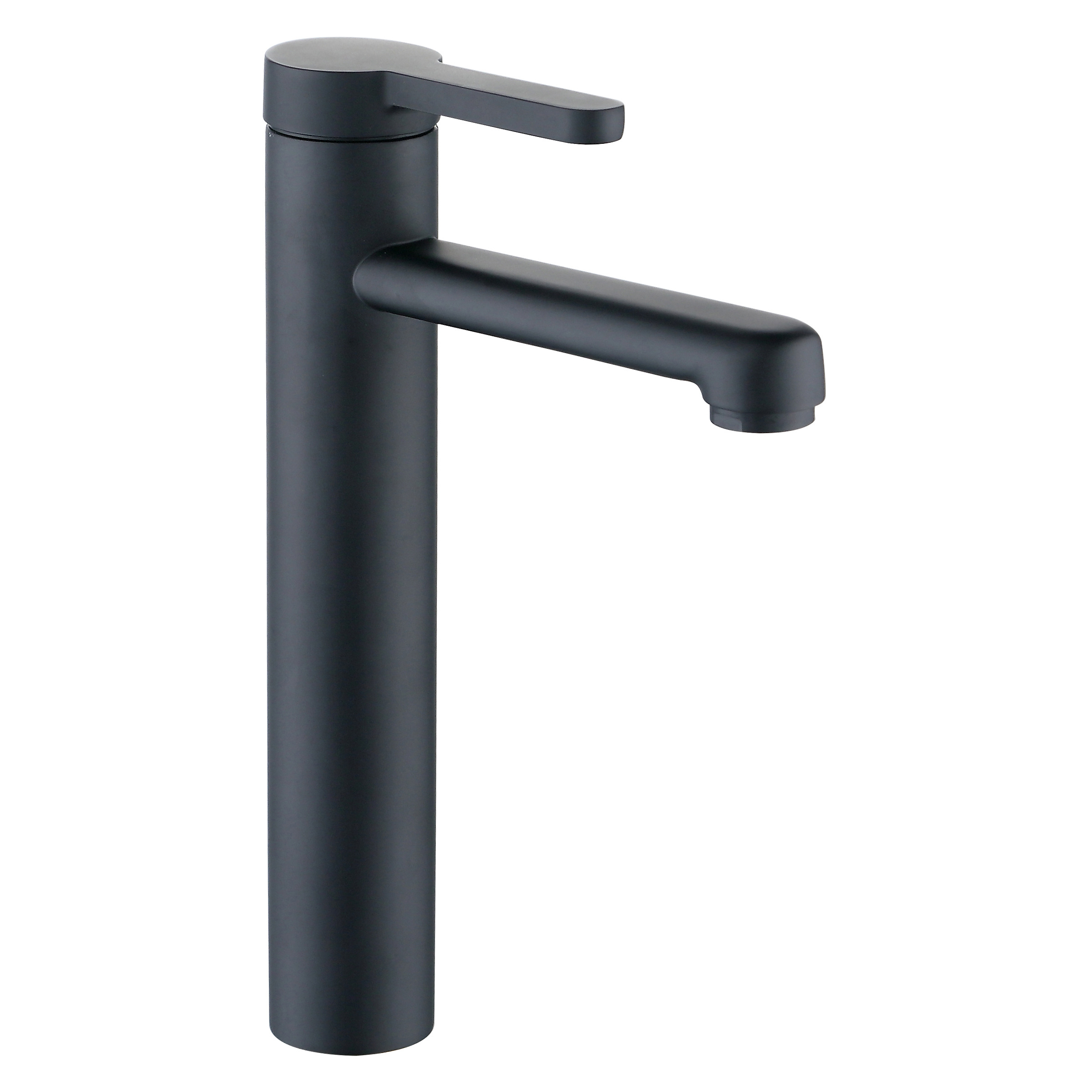 Matte Black Hot and Cold Water Mixer Bathroom Waterfall Basin Faucet