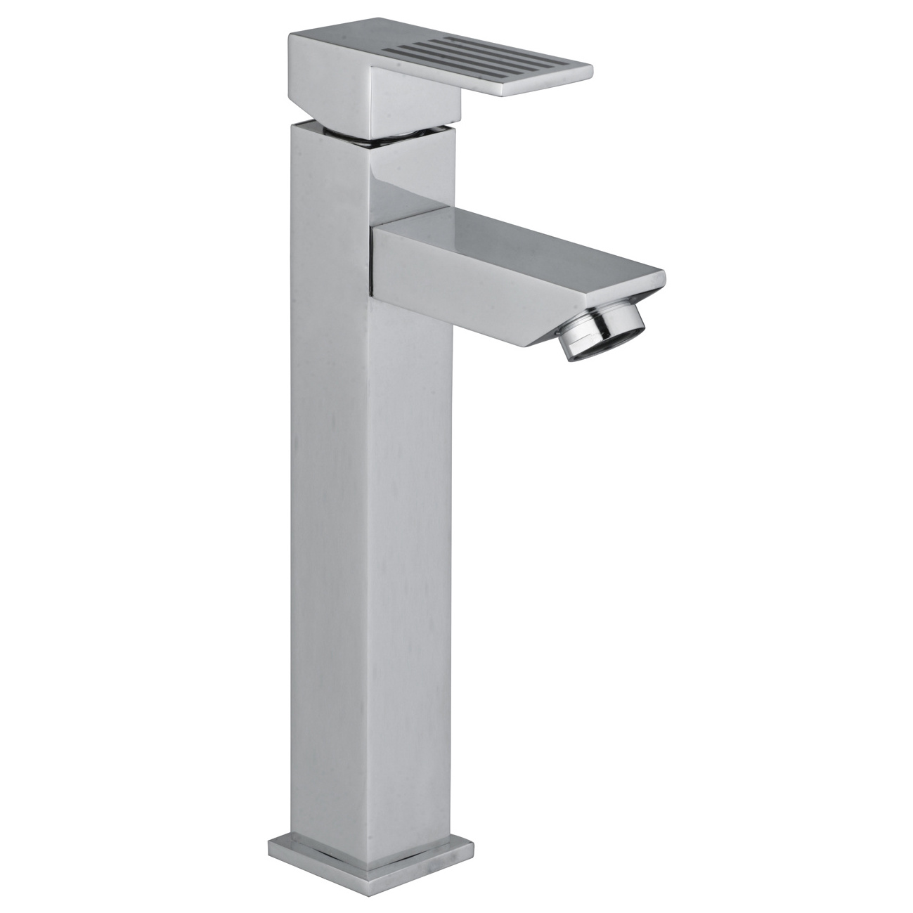 Hot Sell Single Level Highstand Faucettall Bathroom Wash Faucet Taps Square Waterfall Basin Mixer