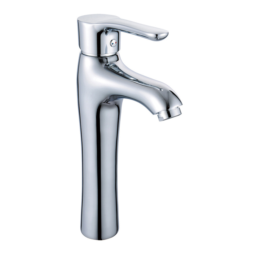 Hot Sell Single Level Highstand Faucettall Bathroom Wash Faucet Taps Square Waterfall Basin Mixer