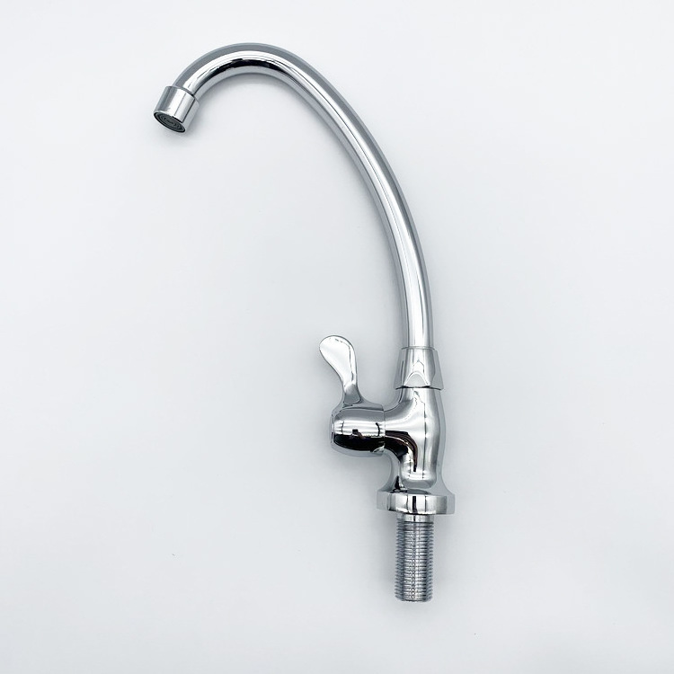 Lead Free Basin Swan Neck Easy Kitchen Brass Sink Taps Single Tap Small Thin Water Cold Faucet