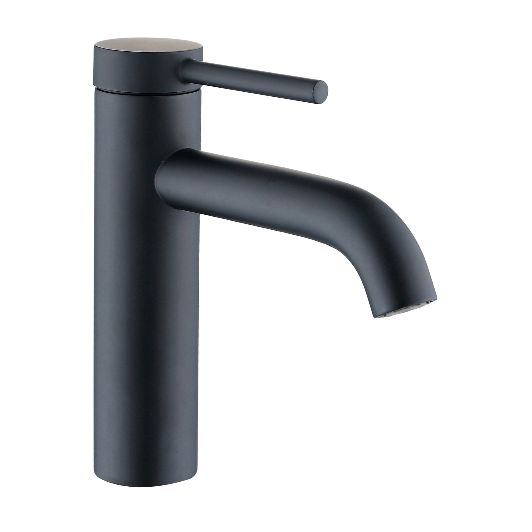 Matte Black Hot and Cold Water Mixer Bathroom Waterfall Basin Faucet