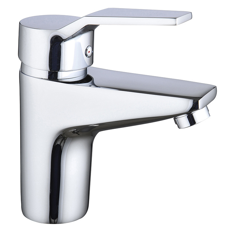 Good Quality Chrome Polished Deck Mounted Hand Wash Mixer Water Taps Bathroom Basin Faucet