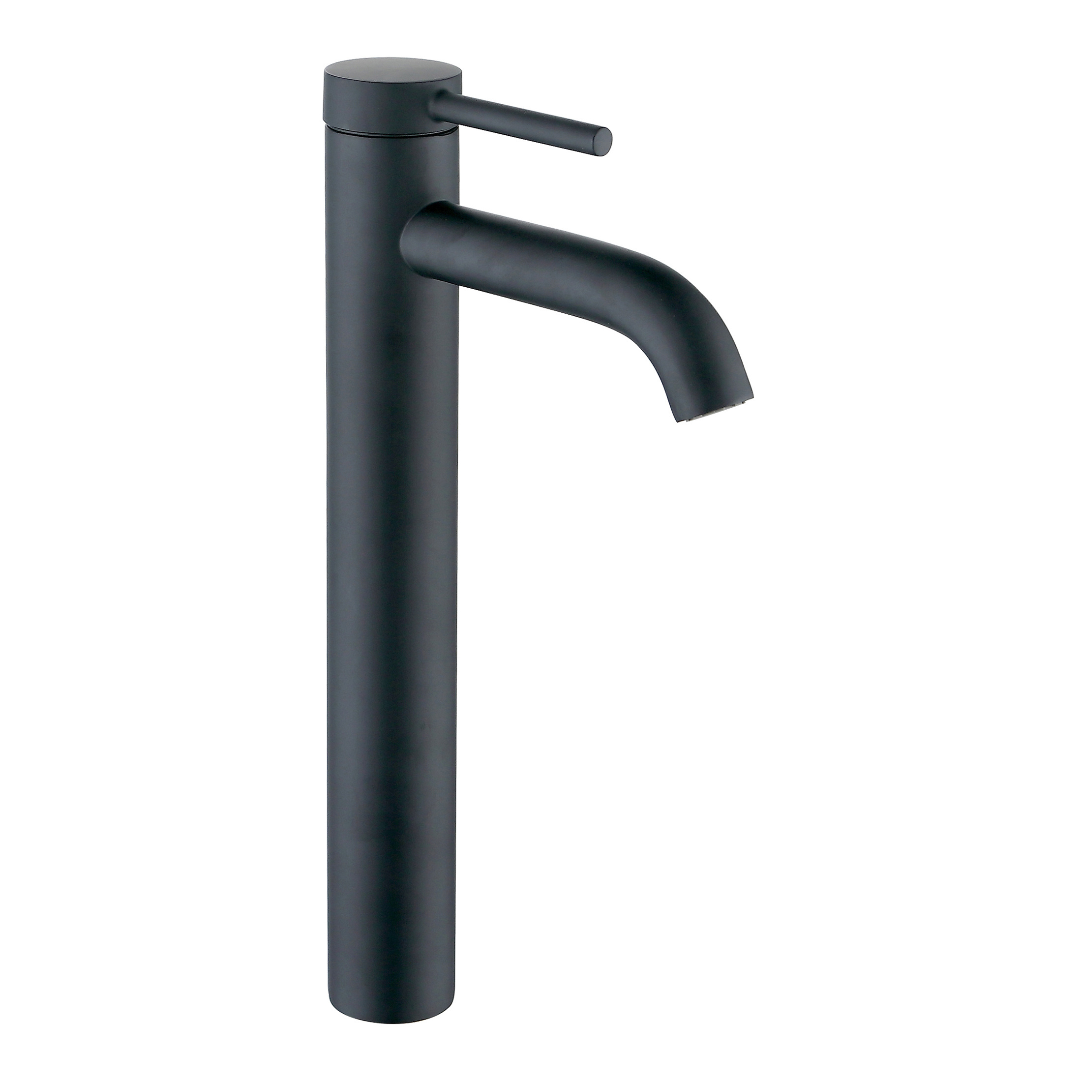 Matte Black Hot and Cold Water Mixer Bathroom Waterfall Basin Faucet