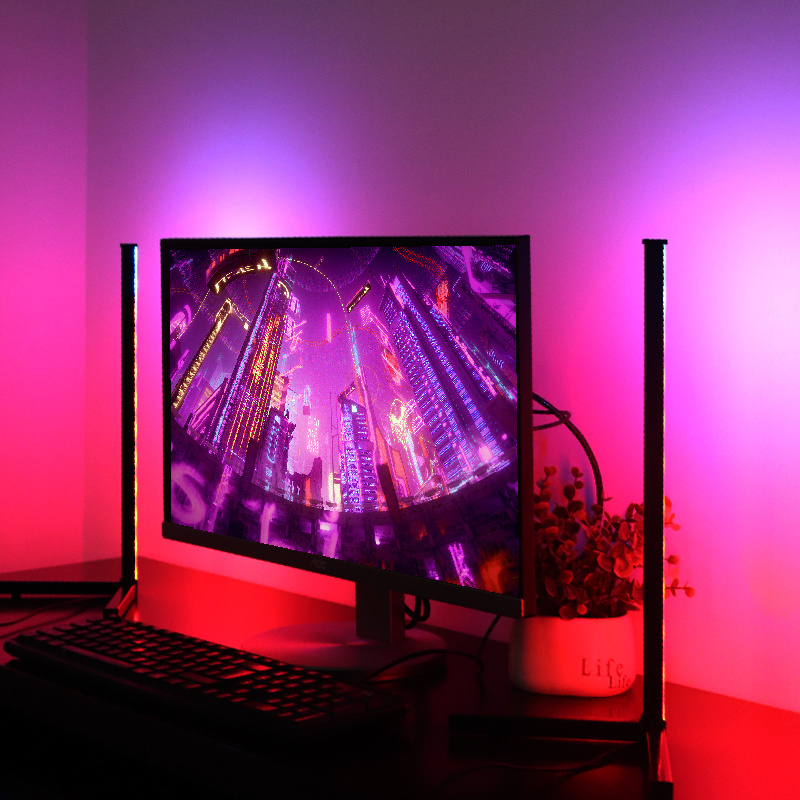 Desktop atmosphere sound activated  bedroom computer led gaming light room APP control rgb music rhythm pickup light gaming