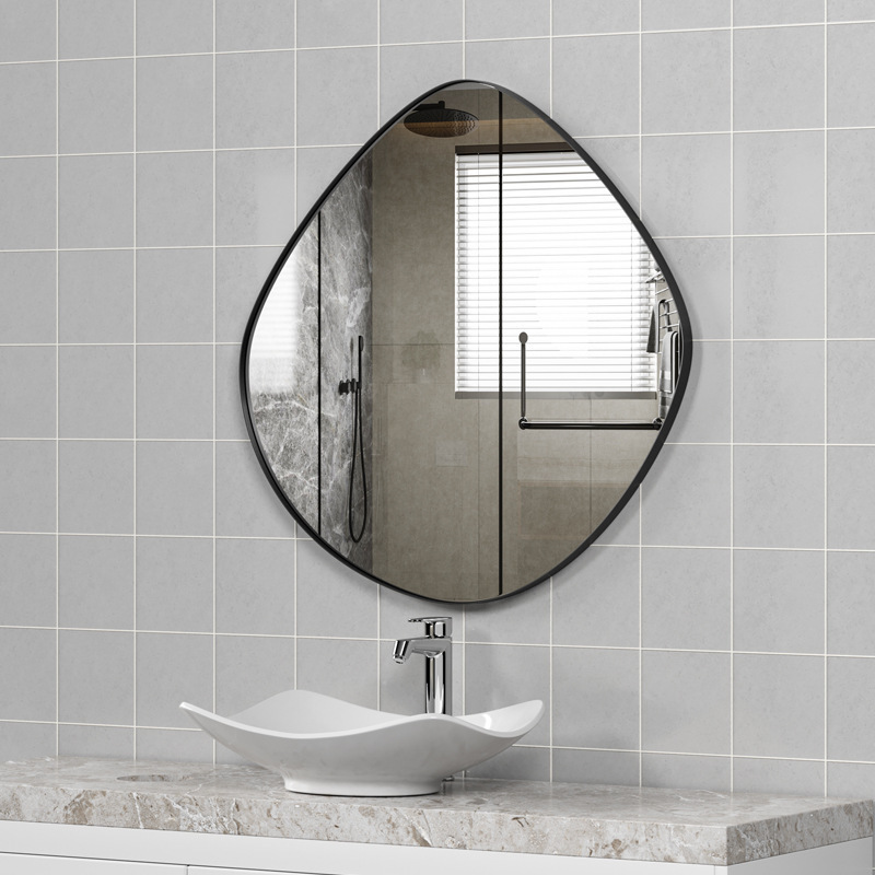 Popular Design Custom Irregular Water-Drop Shape Bathroom Makeup Mirror