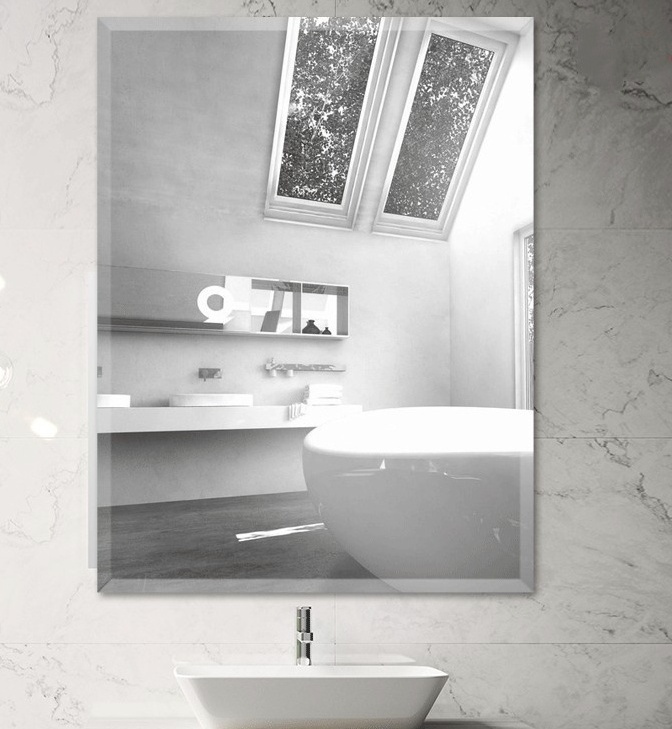 New Fashion Sale Modern Bath Mirrors No Frame Bathroom Wall Mirror Sticker For Vanity Home Decor