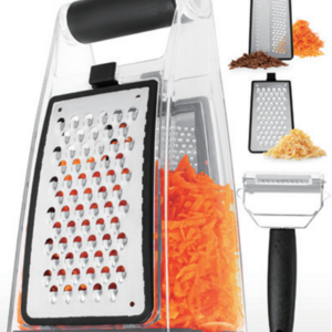 Cheese Grater with Container - Box Grater Cheese   with Handle