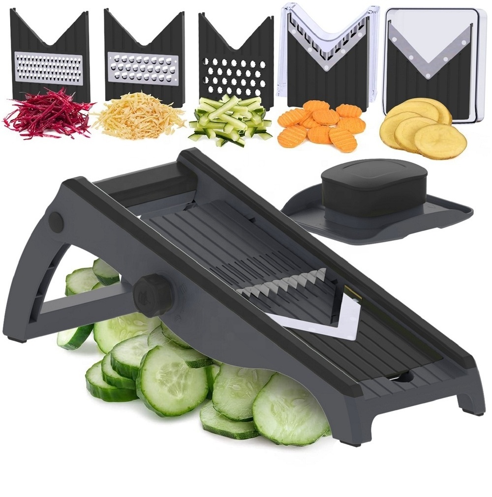 Fullstar Foldable Adjustable Mandoline Slicer for Kitchen - 7-in-1 Vegetable Slicer