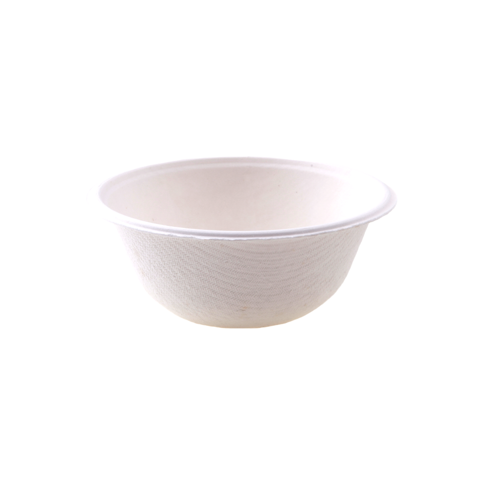 16OZ round Natural Bagasse Bioposable Paper bowl Food Grade Disposable Tableware for Food Packaging Dishes