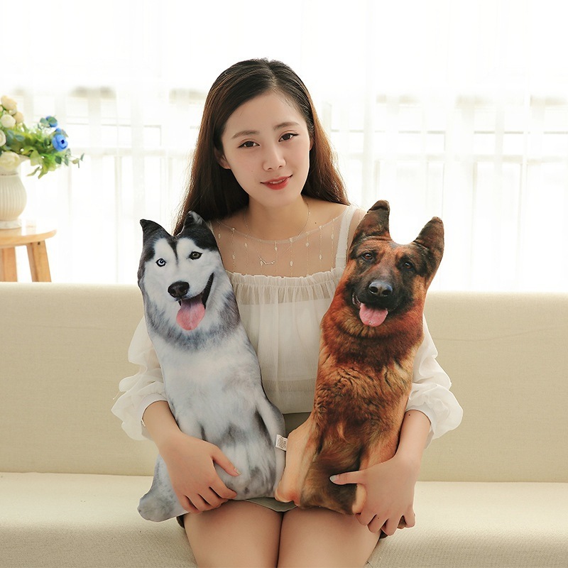 Pillow Cushion Retriever plush doll Removable Washable Animal Pillow Dog Plush Toys 3D Simulation Dog plush toys