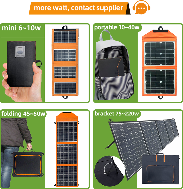 wholesale 5V 30W 60w 80w 100w 120w 30a cellphone volta usb c pd solar panel charger foldable solar charger for mobile phone