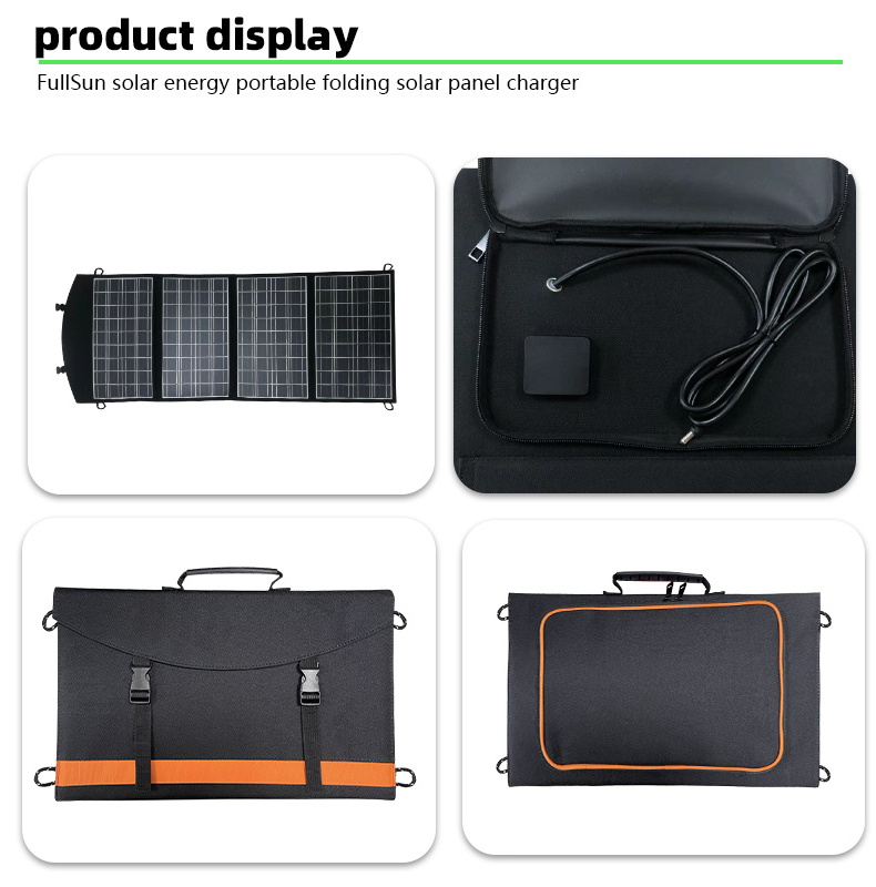 Fullsun 60W car solar panel trickle charger Foldable Solar Panel charger