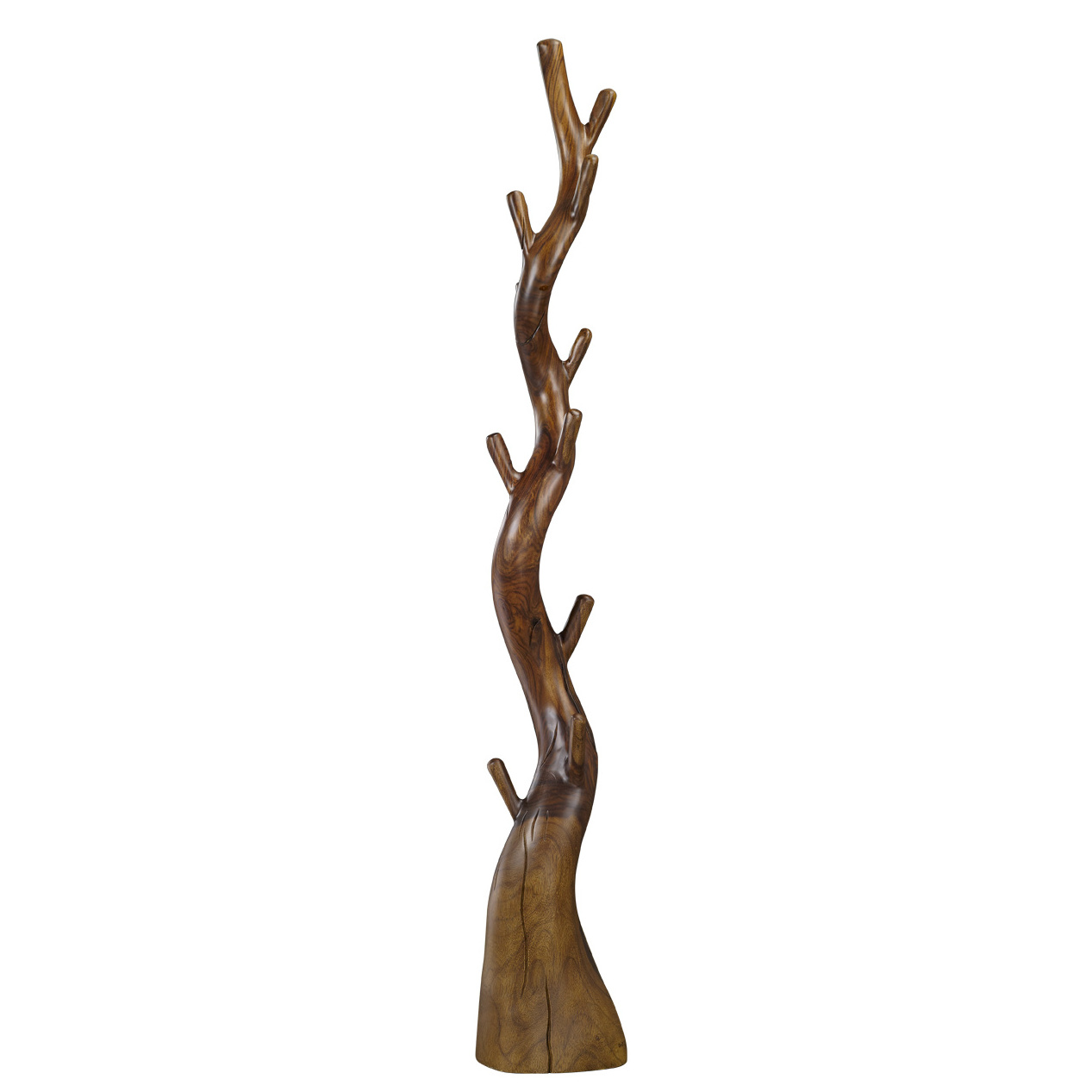 Natural Free-Spirited Walnut Coat Racks for Bedroom and Living Room