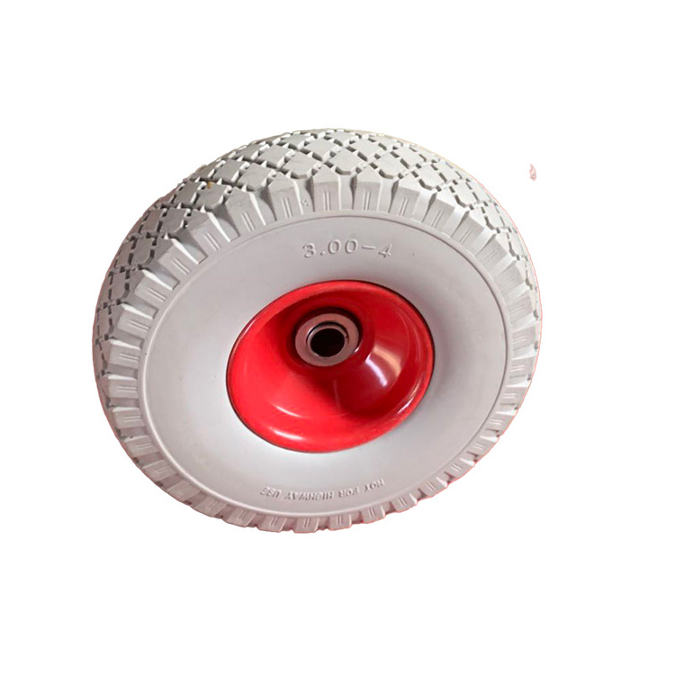 Various Pu Foam Wheel Steel Or Plastic Rim Pu Flat Free Wheelbarrow Wheels Rubber Tire