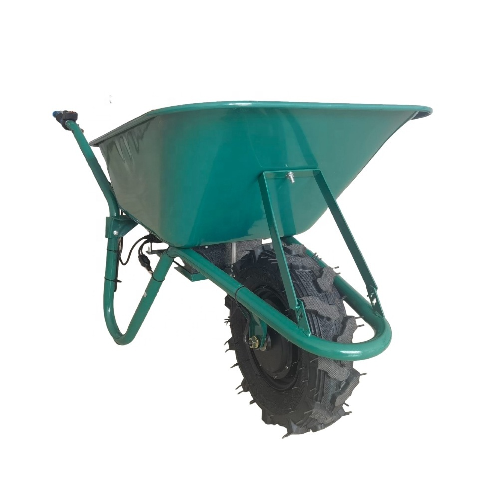 24V 12A garden heavy duty wheel barrow motorized power electric wheelbarrow