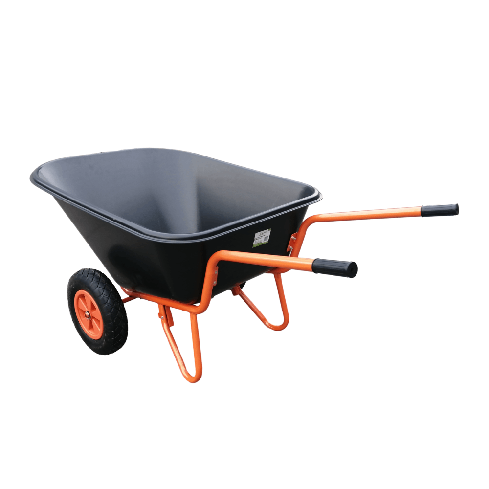 200kg Heavy Duty Farming Construction Large Plastic Tray Two Wheel Wheelbarrow