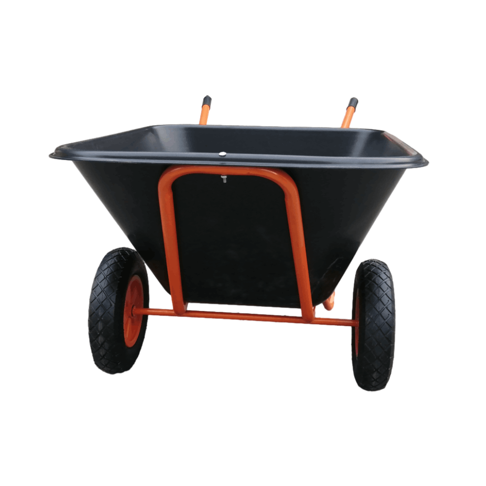 200kg Heavy Duty Farming Construction Large Plastic Tray Two Wheel Wheelbarrow