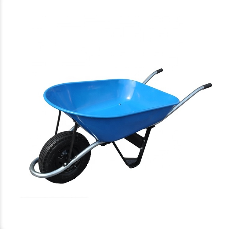 Concrete steel tray construction heavy duty single wheel trolley wheelbarrow