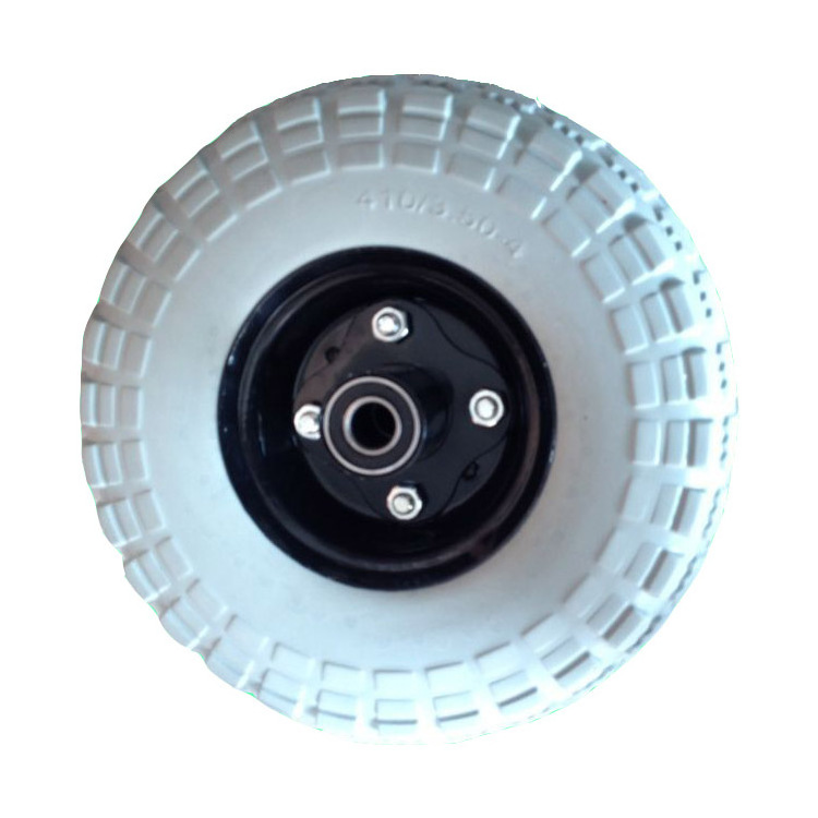 10 inch solid rubber tire with pu foam wheel