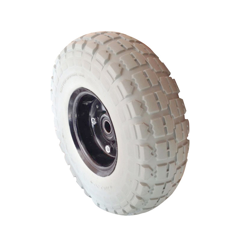 10 inch solid rubber tire with pu foam wheel