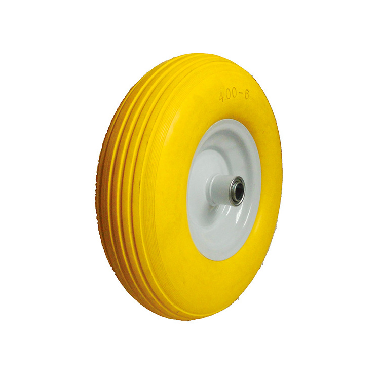 Polyurethane wheel flat free wheelbarrow tire 4.00-6