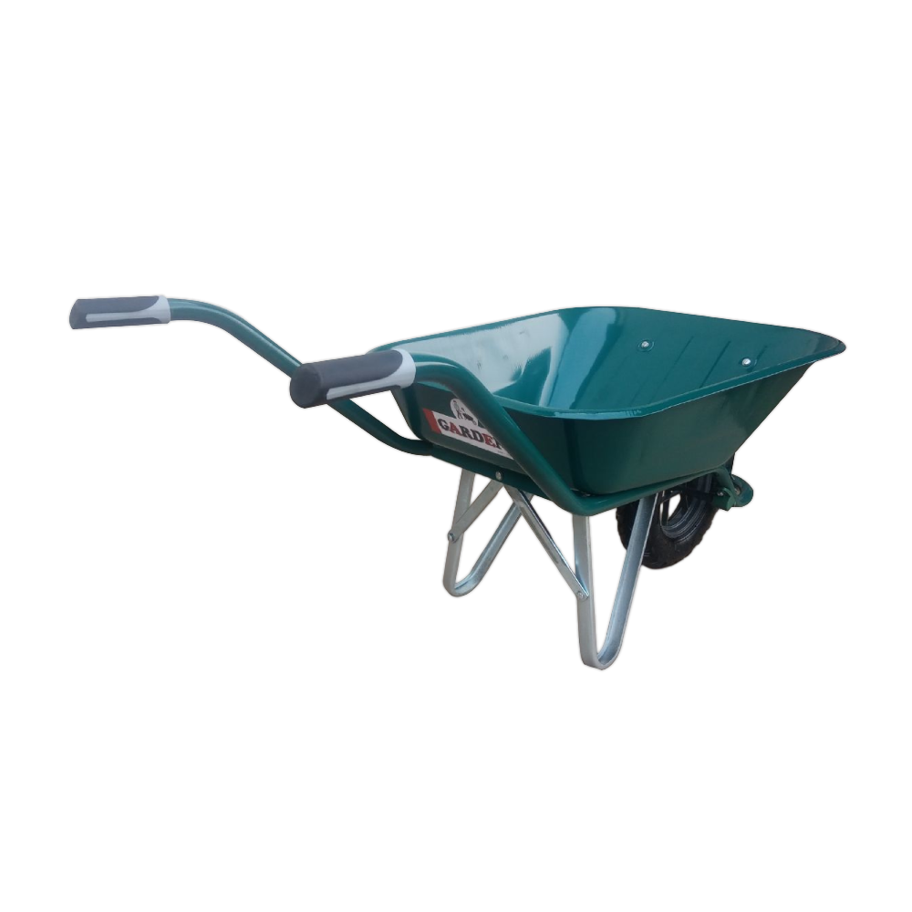 Two color handle grip WB6400 green color building construction wheelbarrow