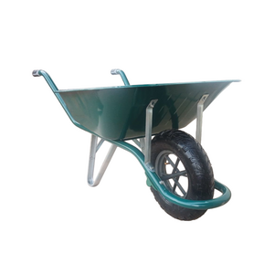 Two color handle grip WB6400 green color building construction wheelbarrow